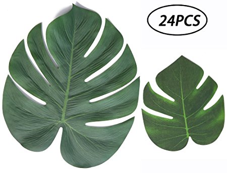 Tropical Leaves Palm Simulation Imitation Leaf-- Luau / Hawaiian/Jungle/ Beach Party Decorations Supplies Summer Flowers