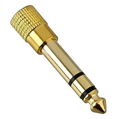 BEYLEG ® Headphone Adapter Stereo Gold Plug 1/4-inch (6.3mm) Male to 1/8-inch (3.5mm) Female