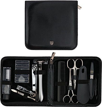 THREE SWORDS - Exclusive 12-Piece MANICURE - PEDICURE - GROOMING – NAIL CARE set / kit / case - basic-standard quality (633514)