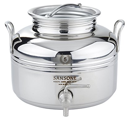 Sansone Stainless Steel Fusti Water Cooler, Silver