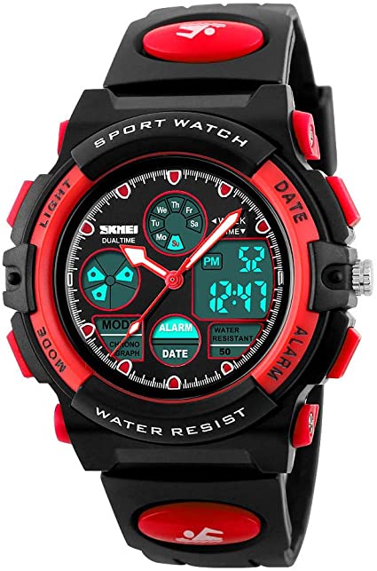 Kids Watch, Boys Sports Digital Waterproof Led Watches with Alarm Wrist Watches for Boy Girls Children