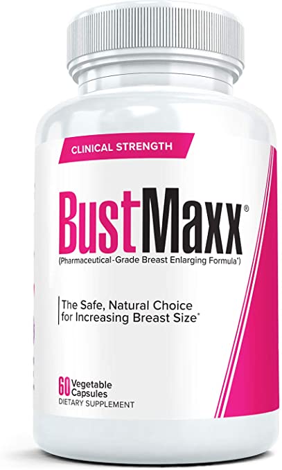 BustMaxx: The Most Trusted, Clinical Strength Natural Breast Enhancement and Enlargement Supplement | Safe Alternative to Increase Size and Fullness, 60 Capsules