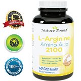 9733 100 Pure L-arginine 9733 Premium Amino Acids Formula for Pre-work Out - Support Nitric Oxide 9733 1000mg Per Capsules - Guaranteed By Nature Bound