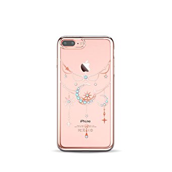 iPhone 7 Plus Bling Case , Diamond Crystals from SWAROVSKI Element Hard PC Transparent Sparkly Protective Cover for Apple iPhone 7 Plus 5.5 Inch by YONTEX
