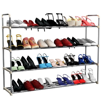 Best 24 Pairs Shoe Rack Organizer Storage Bench - Organize Your Closet Cabinet or Entryway - Easy to Assemble - No Tools Required