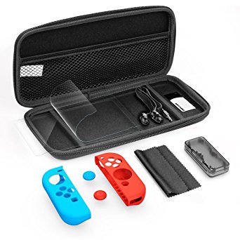 GameWill Nintendo Switch Carry case Shell Pouch for Nintendo Switch Console & Accessories (Black)
