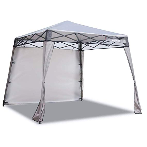 EzyFast Elegant Pop Up Beach Shelter, Ultra Compact Portable Instant Canopy Tent with Back Wall and Carry Bag, Sports Cabana for Hiking, Camping, Fishing, Picnic, Family Outings