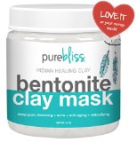 Pure Bliss Bentonite Clay 9733 Powerful Indian Healing Clay Facial Mask for Acne Deep Cleansing of Skin Pore Minimizer and Anti-aging - 1 Pound