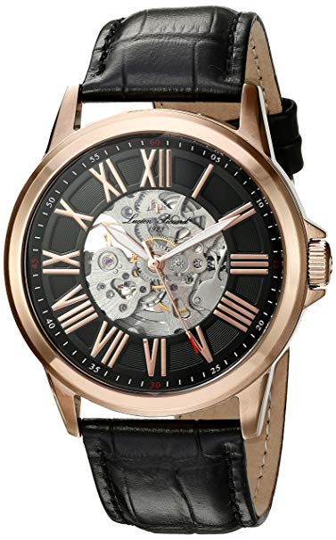 Lucien Piccard Men's LP-12683A-RG-01 Calypso Analog Display Automatic Self Wind Black Watch
