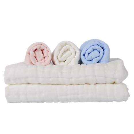 HardNok 100% Muslin Cotton Baby Bath Towel, Super Soft and Water Absorbent