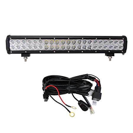 LED Light Bar, Northpole Light 20" 126W Waterproof CREE Spot Flood Combo LED Light Bar LED Off Road Lights Driving Fog Light with Wiring Harness for Off Road, Truck, Car, ATV, SUV, Jeep