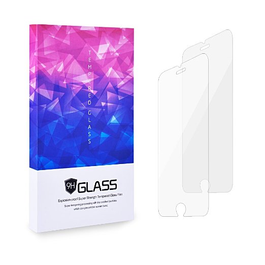 [2 Pack]iPhone 6S Screen Protector MRS LONG®IPhone6 Screen Protector Tempered Glass 9H Cell Phone Scree Protectors Film Apple for iPhone 6 / iPhone 6s 4.7" - Retail Packaging