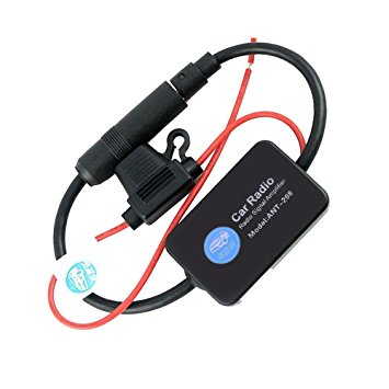 Amotor 12V Radio FM Antenna Signal Amplifier Booster For Car Motorcycle Truck (GAD0210)
