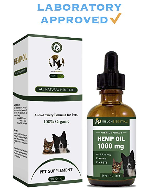 Hemp Oil for Dogs and Cats - 100% Organic Hemp Extract for Pets