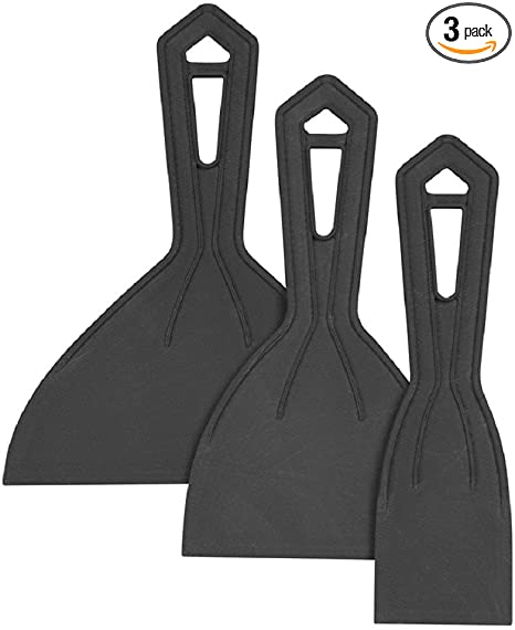 Warner 3-Pack Plastic Putty Knives, 1-Each 1-1/2", 3" & 6", 8150