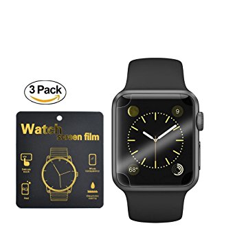Apple Watch 38mm Smart Watch Screen Protector,MaxDemo [3Pack] [Scratch Resistant][Anti-Bubble] Screen Protector for Apple Watch iWatch 38mm (Series 1/Series 2)
