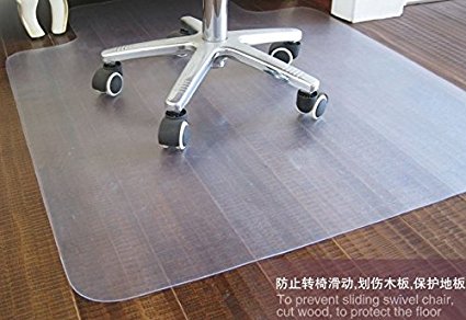 PVC Chair Mat for Hard Floors 46 X 60 Inches, 2mm Thick Rectangular with Lip