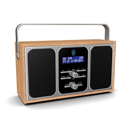 Girton DAB  DAB Digital & FM Portable Radio with Stereo Sound / Alarm Clock / Wood Effect Finish / Mains Powered