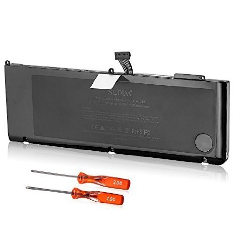 SLODA New Laptop Battery for Apple A1382 A1286 only for Core i7 Early 2011 Late 2011 Mid 2012 Unibody Macbook Pro 15 i7 also fit 661-5476 661-5211 18 Months Warranty Li-Polymer 6-cell