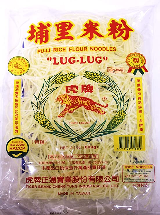 2 Packs Tiger Large Poolee Lug-lug Palabok Rice Flour Noodles 21 oz