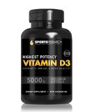 Vitamin D3 5000iu High Potency 360 Softgels Enhanced with Organic Coconut Oil for Better Absorption Made In USA