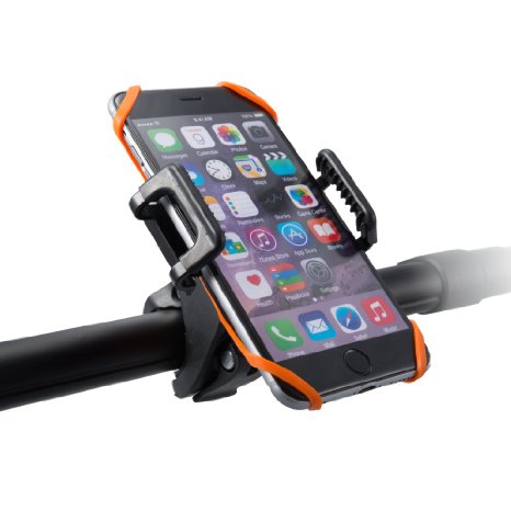 Bike Mount Bicycle Holder Taotronics Universal Cradle Rack for iOS Android Smartphone GPS other Devices with One-button Released 360 Degrees Rotatable Rubber Strap