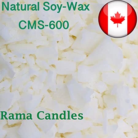 Natural Soy Wax Flakes CMS-600 (10 LB) - Excellent for containers- Free Vybar, Whitener, UV stabilizer Each 10 gr Included! Instruction for Making Candles Included