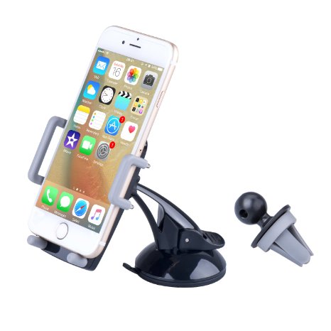 XcordsTM Car Mount Air Vent Dashboard Cell Phone GPS Phone Stand Car Cradle Holder for Samsung Galaxy S4 S5 S6 S6 Edge Plus iPhone 4s 5c 5s 6s 6s Plus Note 3 4 5 Google Nexus 5 4 LG Nokia Xperia
