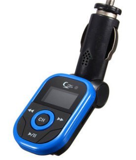 Blue Car Mp3 USB/TF Player with FM Modulator