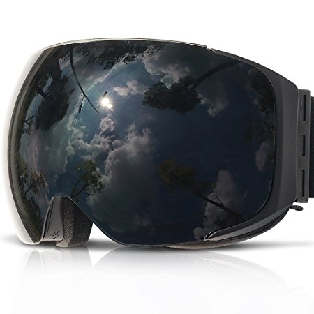 COPOZZ G2 Ski Goggles For Snow Snowboard Snowmobile Skate Motorcycle Riding - Magnetic Quick Interchangeable Lens - For Men Women Youth Unisex - Anti Fog UV400 OTG Over Glasses Helmet Compatible
