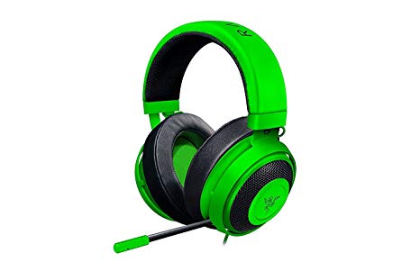Razer Kraken Pro V2: Lightweight Aluminum Headband - Retractable Mic - In-Line Remote - Gaming Headset Works With PC, PS4 & Mobile Devices - Green