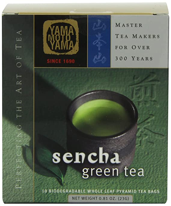 Yamamotoyama Sencha Green Tea Pyramid Bag, 0.81-Ounce Box