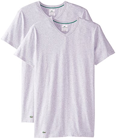 Lacoste Men's 2-Pack Colours Cotton Stretch V-Neck T-Shirt