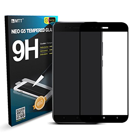 MTT Full Cover Tempered Glass Screen Protector for Xiaomi Mi A1 (Black)