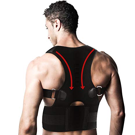 Back Posture Corrector for Women and Men-Adjustable Posture Support Clavicle Brace is Ideal for Shoulder Support,  Back Brace Gives Upper Back & Neck Pain Relief.（L）