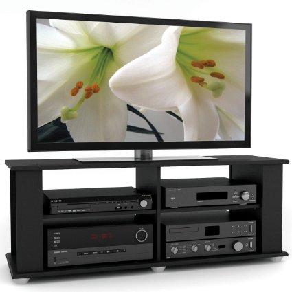 Sonax FS-3480 Fillmore 48-Inch TV Component Stand Midnight Black