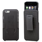 Aduro Shell Holster Combo Case for Apple iPhone 6 47 Screen Size with Kick-Stand and Belt Clip Atampt Verizon T-Mobile and Sprint