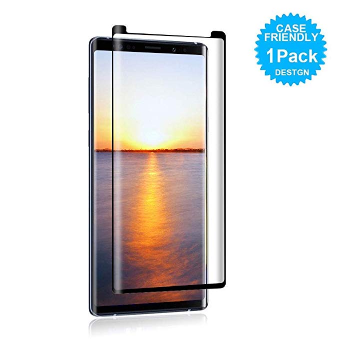 Eastoan Samsung Galaxy Note 9 Screen Protector [9H Hardness][Anti-Scratch][Anti-Bubble][3D Curved] [High Definition] Tempered Glass Screen Protector Compatible Samsung Galaxy Note 9 Black