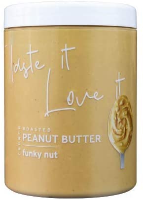 Funky Nut Natural Peanut Butter Crunchy 1kg, 100% Quality Peanuts, no Palm Oil, Made in The UK, Vegetarian and Vegan Friendly