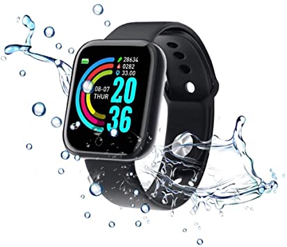 Bluetooth Smart Watch,Fitness Tracker with Heart Rate Monitor,Smart Watch with Step Counter,Sleep Monitor and Calorie Counter, Smart Watch for Android & iOS，for Men,Women【2021 Highest Version】