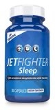 JetFighter SLEEP - 30 capsules - Jet Lag Relief Supplement - Fights Sleeplessness - Helps Regulate Circadian Rhythm - Contains Melatonin - Works Best with JetFighter AWAKE
