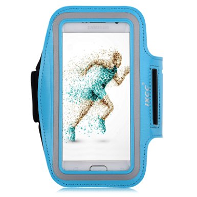 iXCC Trek Series Easy Fitting Sport Gym Running Armband with Dual Arm-Size Slots for Samsung Galaxy S6, MP3 Player - Blue