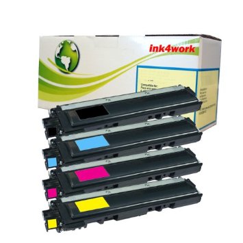 4 Pack ink4work Compatible with Brother TN221BK TN225C TN225M TN225Y Toner Cartridge Combo compatible with Brother  HL-3140CW HL-3150CDN HL-3170CDW MFC-9130CW MFC-9330CDW MFC-9340CDW Printers