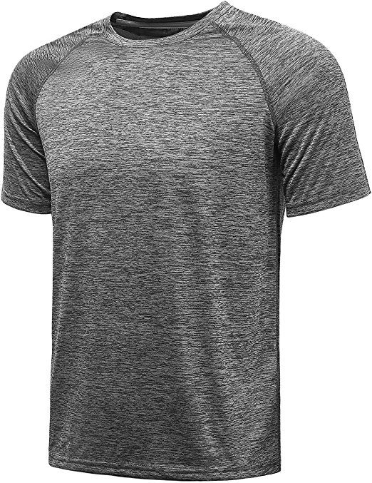 KomPrexx Mens Sports T-Shirts Short Sleeve Training Tee Shirt Breathable Athletic T-Shirt