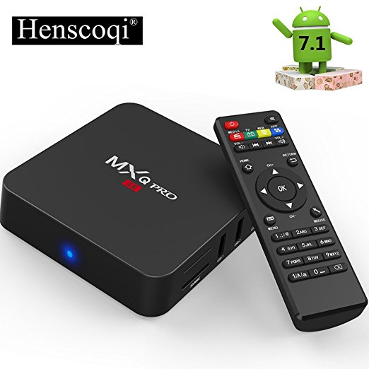 Android TV Box,Henscoqi MXQ PRO 4K Quad Core Smart TV Box 4K 3D WiFi 1G 8G Memory
