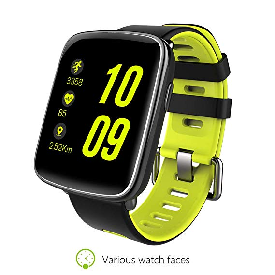 SUMBOAT GV68 Smart Watch with CPU Compatible with iOS No SIM Card and Android and Camera Support Bluetooth Heart Rate Sensor and Build in Battery