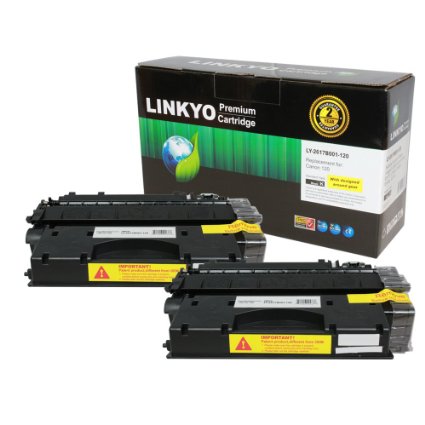 LINKYO Compatible High Yield Toner Cartridges Replacement for Canon 120 (Black, 2-Pack)