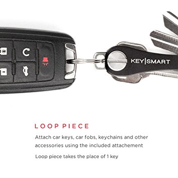 KeySmart Compact Key Holder Add-on Accessory - Stainless Steel Loop Piece