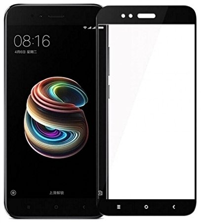 Plus Pro Hd  Crystal Clear Full Screen Coverage Tempered Glass Screen Protector For Xiaomi Mi A1 - Black