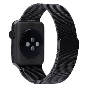 Apple Watch Band,UINSTONE 42mm Milanese Loop Stainless Steel Bracelet Smart Watch Strap for Apple Watch All Models With Unique Magnet Lock No Buckle Needed - Black